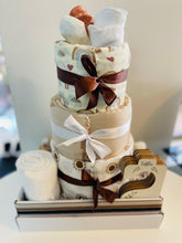 Load image into Gallery viewer, Neutral baby nappy cake
